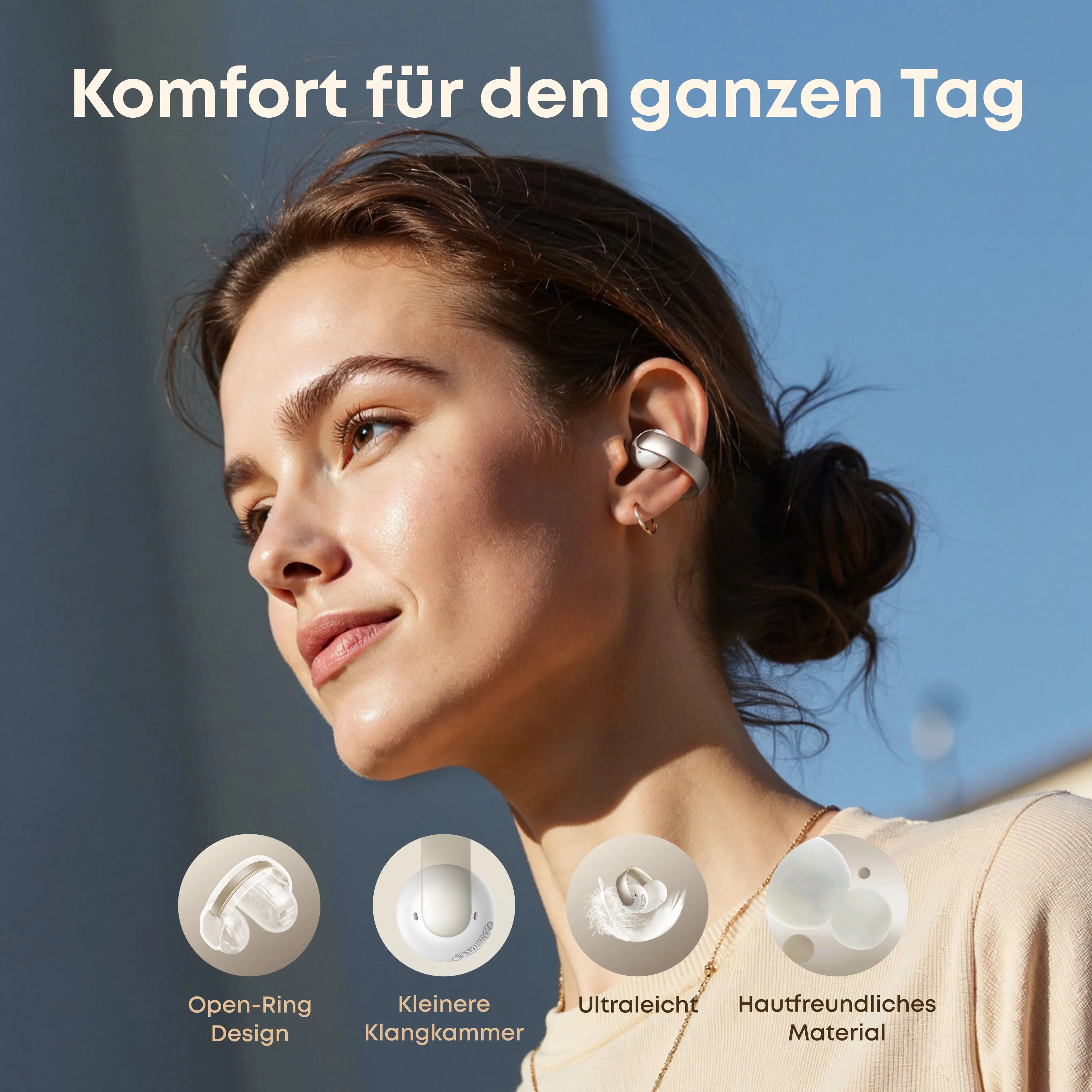 soundcore AeroClip Open-Ear Clip Earbuds with Adaptive Comfort