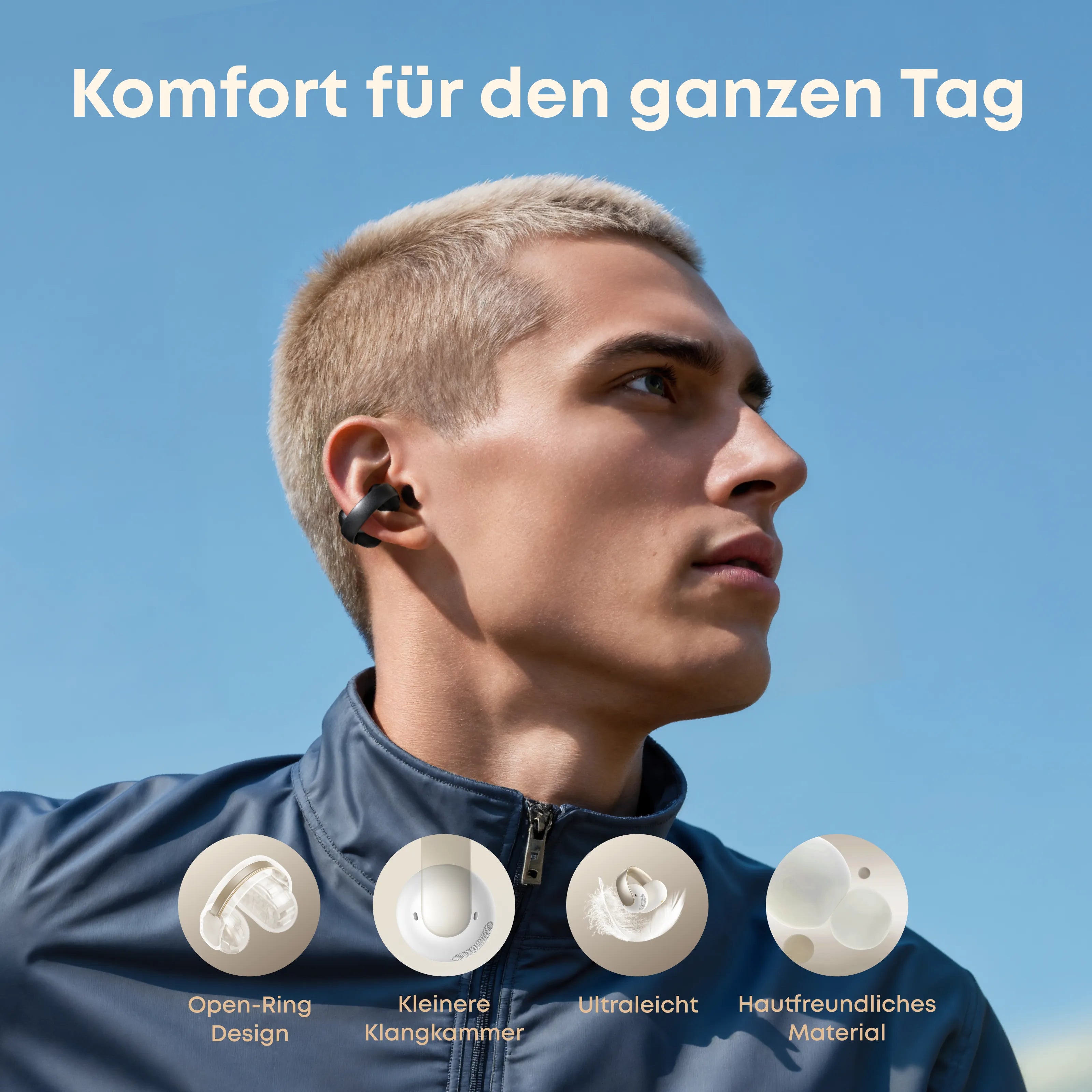 soundcore AeroClip Open-Ear Clip Earbuds with Adaptive Comfort