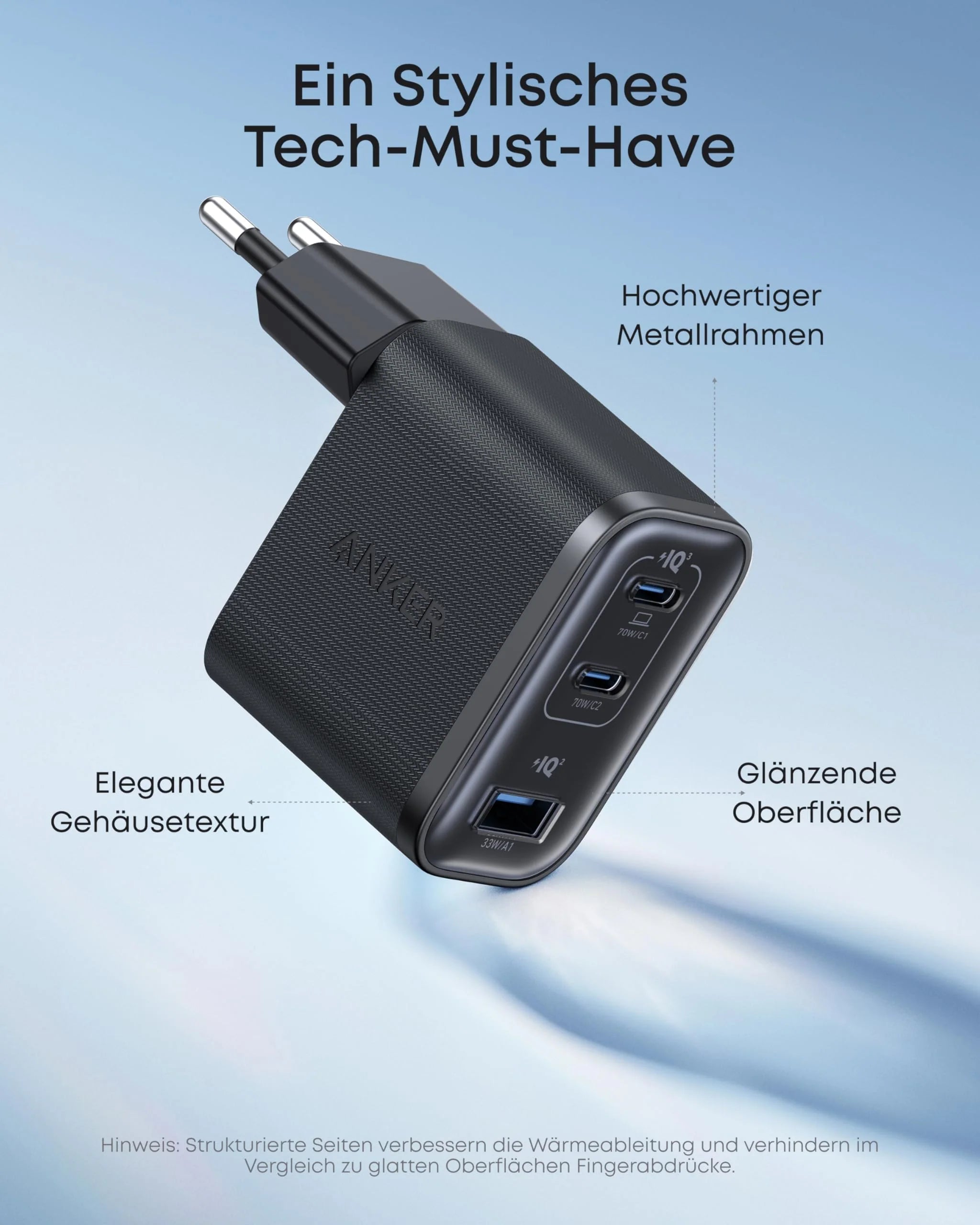 Anker Prime Charger (200W, 6 Ports, GaN) + Anker Nano Charger (70W, 3 Ports)