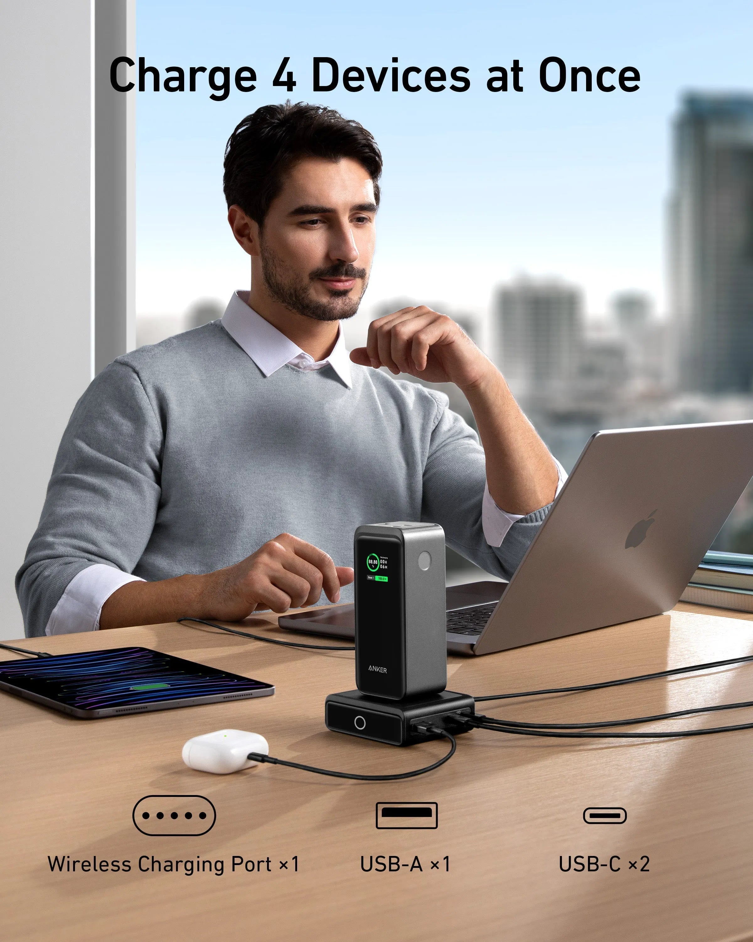 Anker Prime 20000mAh Power Bank (200W) with 100W Charging Base
