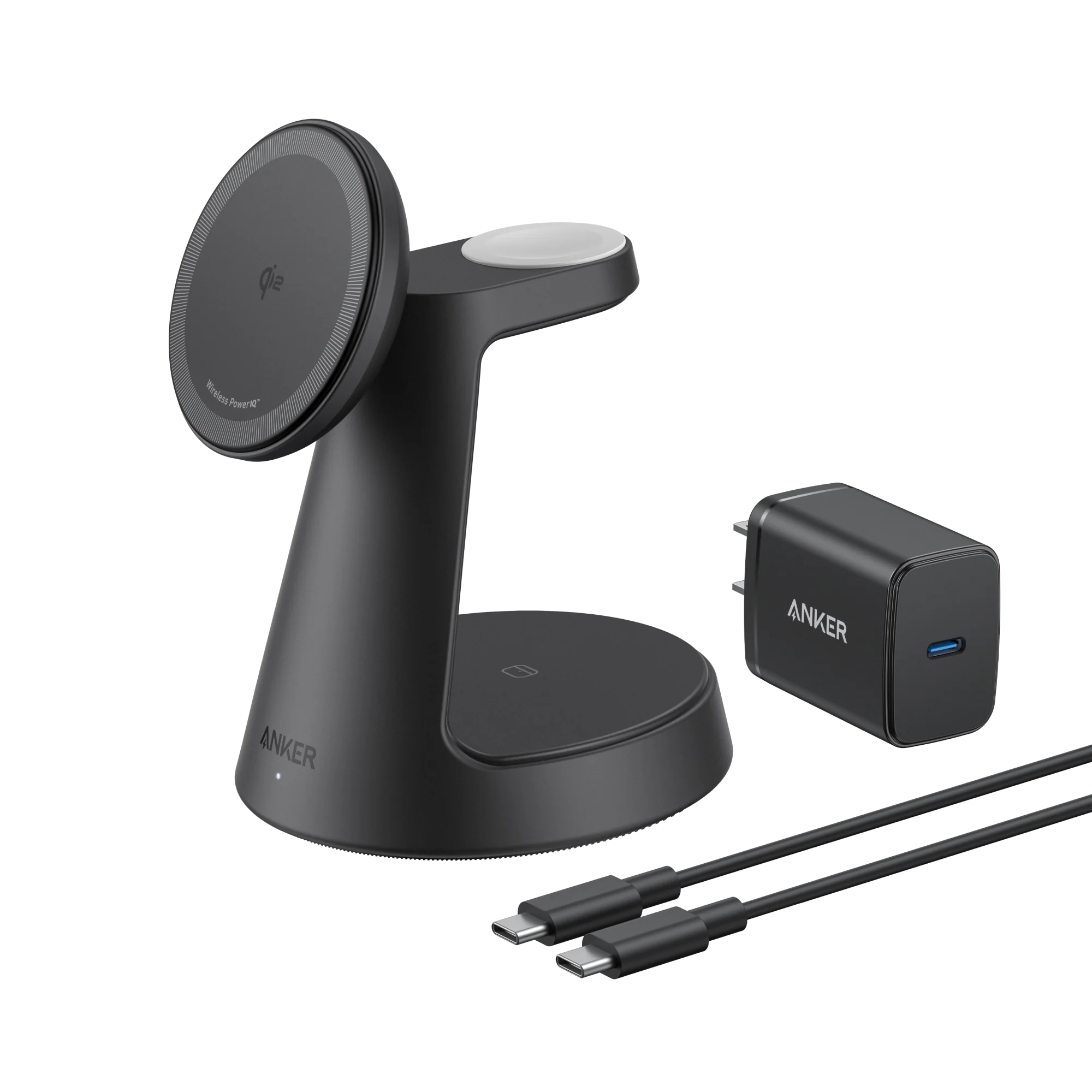 Anker Wireless Charging Station (3-in-1, Magnetic Stand)