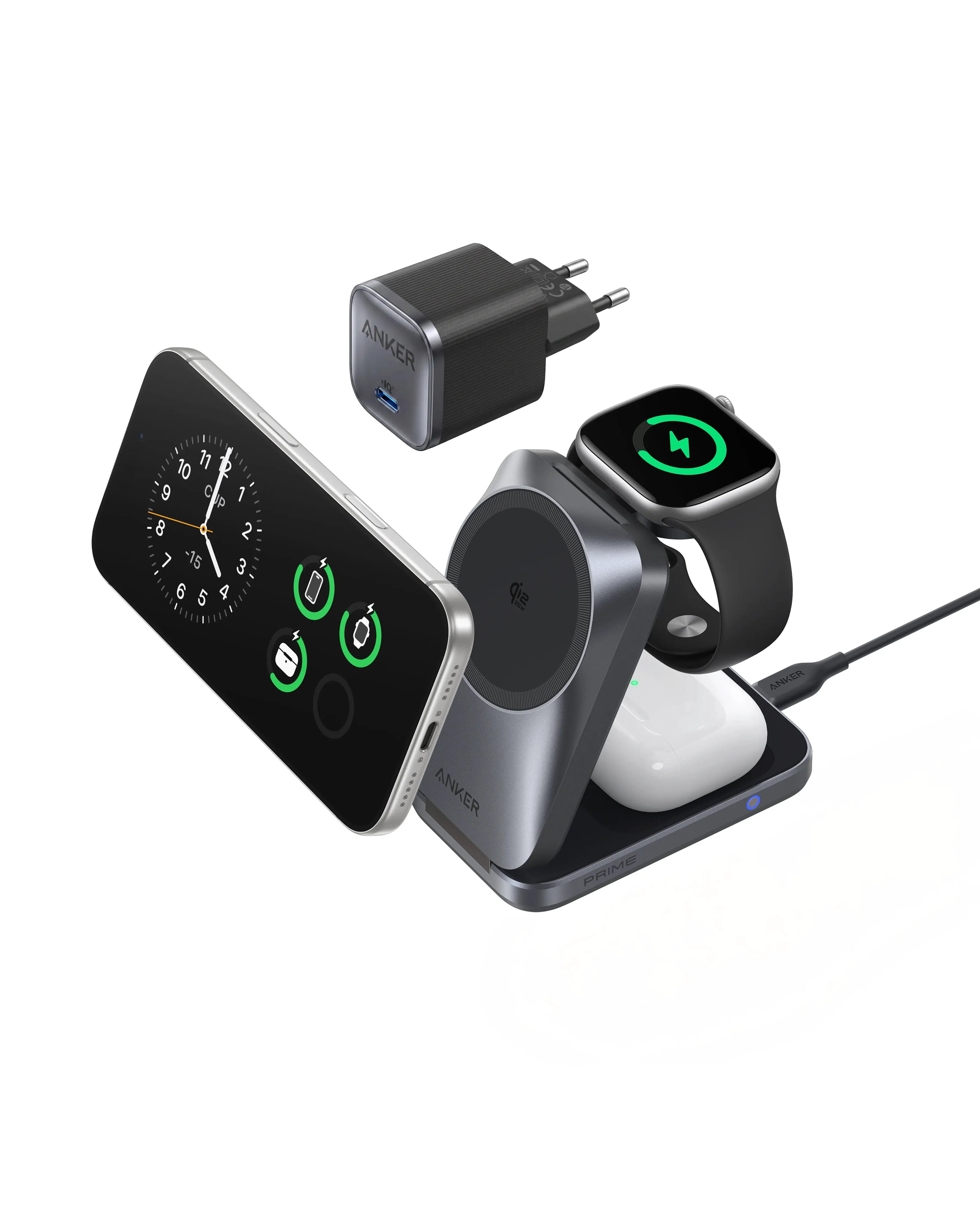 Anker Prime Wireless Charging Station (3-in-1, MagGo, AirCool, Foldable)