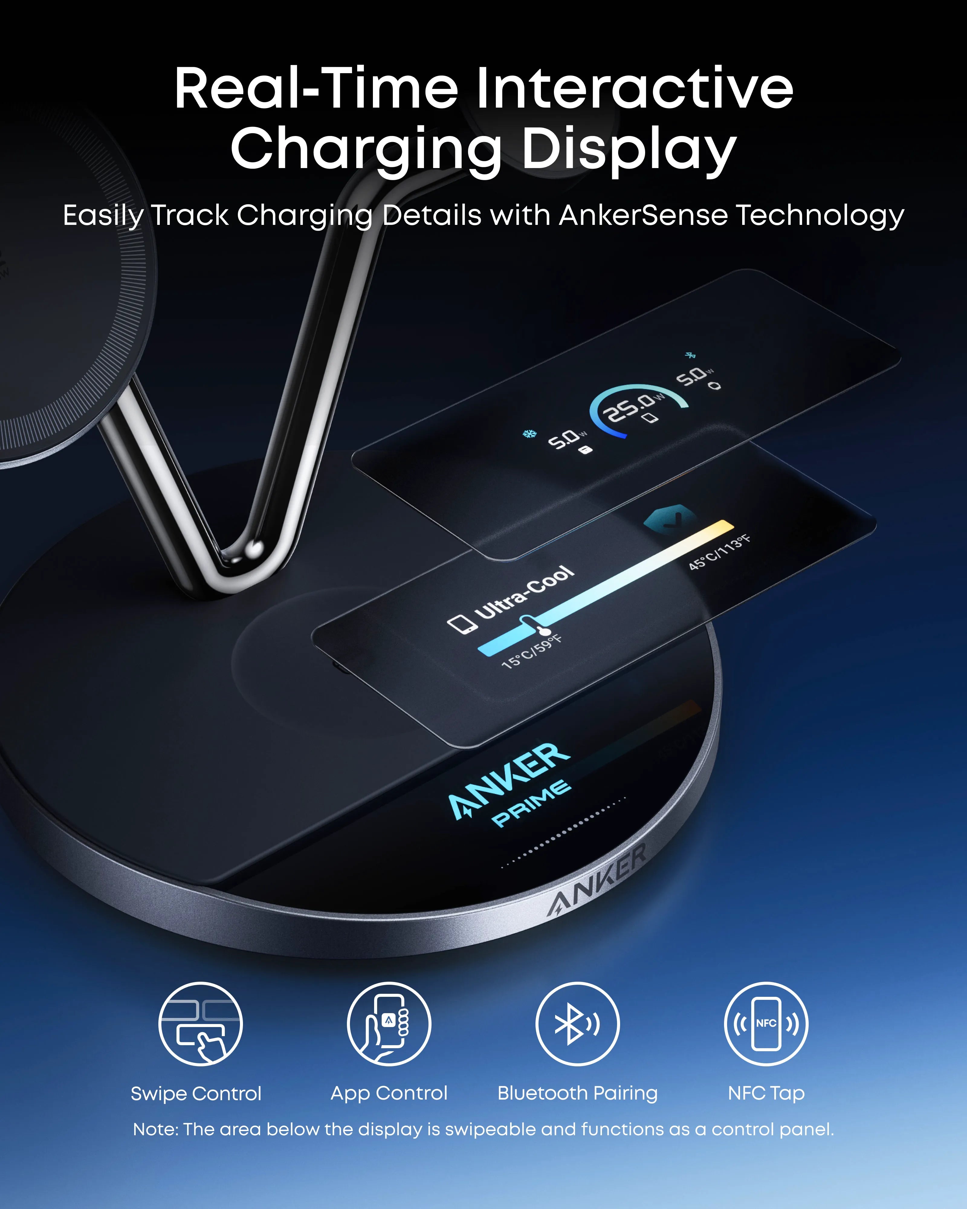 Anker Prime 3-in-1 Wireless Charging Station with MagGo, AirCool, and Dock Stand