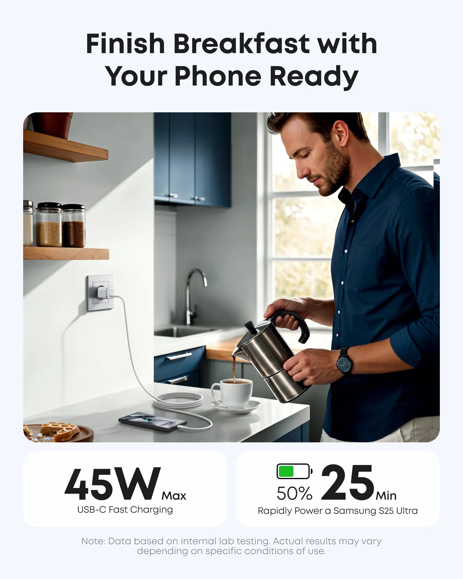 Anker Nano 45W USB-C Charger with USB-C to USB-C Cable