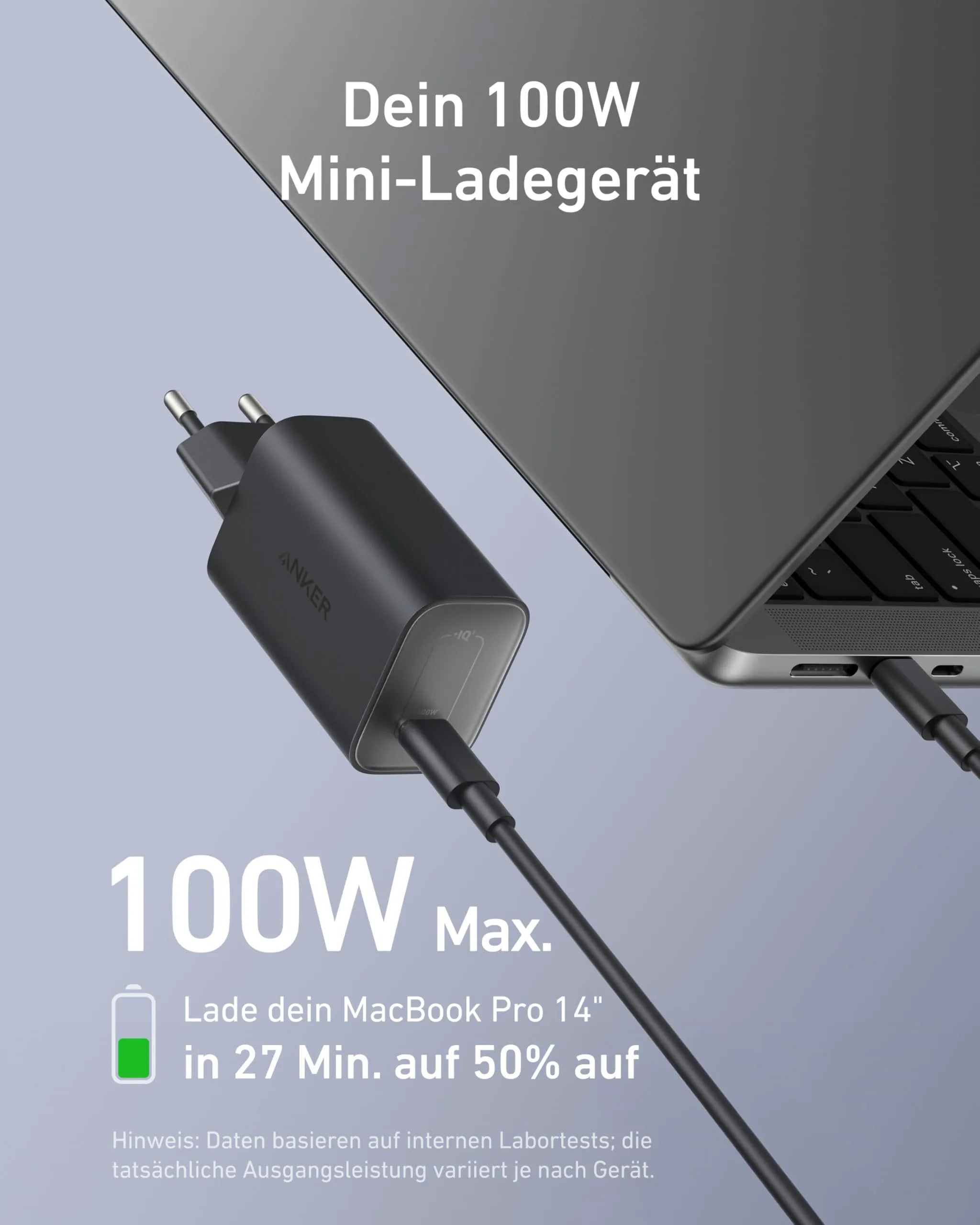 Anker Nano Charger (100W) with USB-C Cable