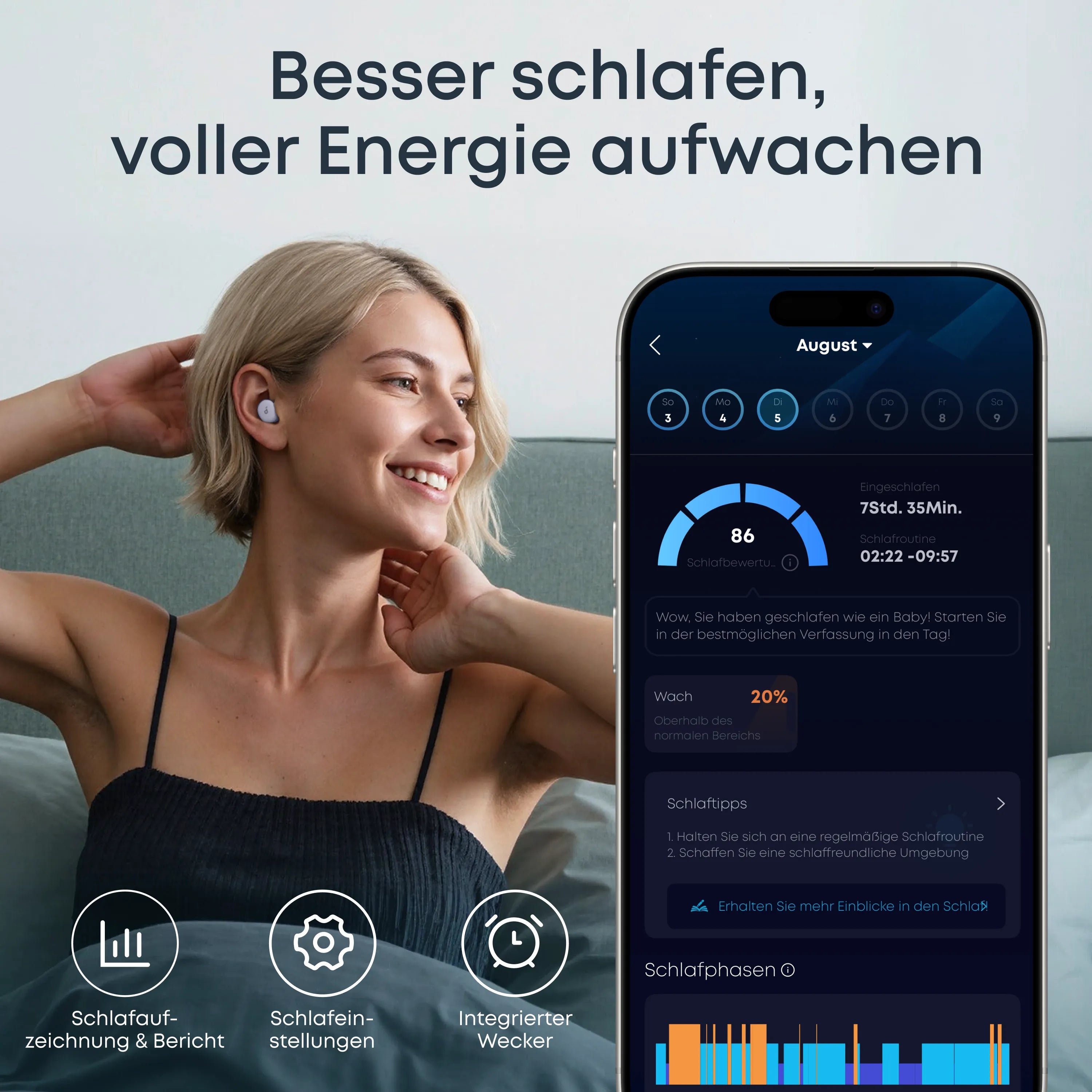 Sleep A30｜World's First Smart ANC Sleep Headphones