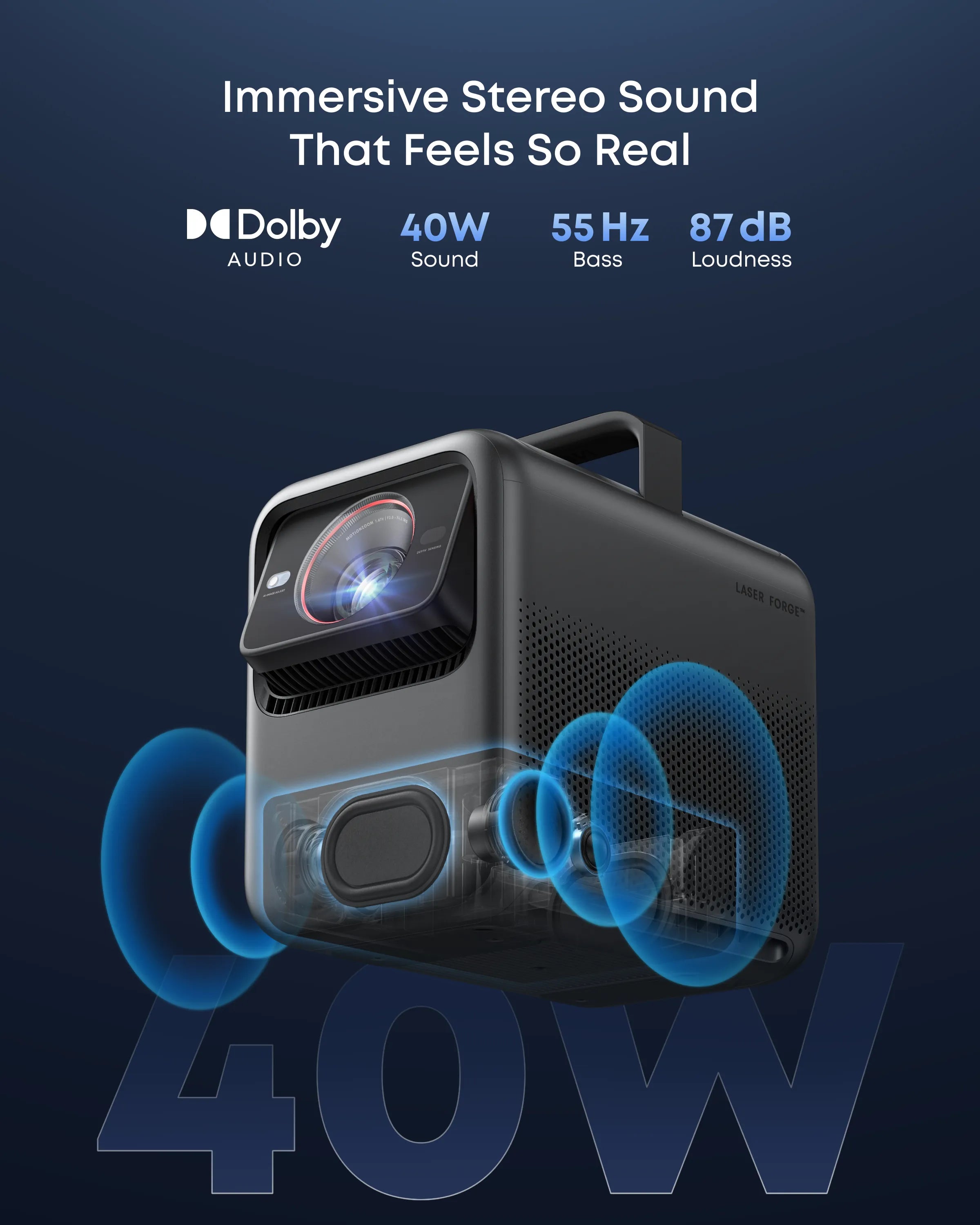 NEBULA X1 4K Triple Laser Projector with Dolby Audio
