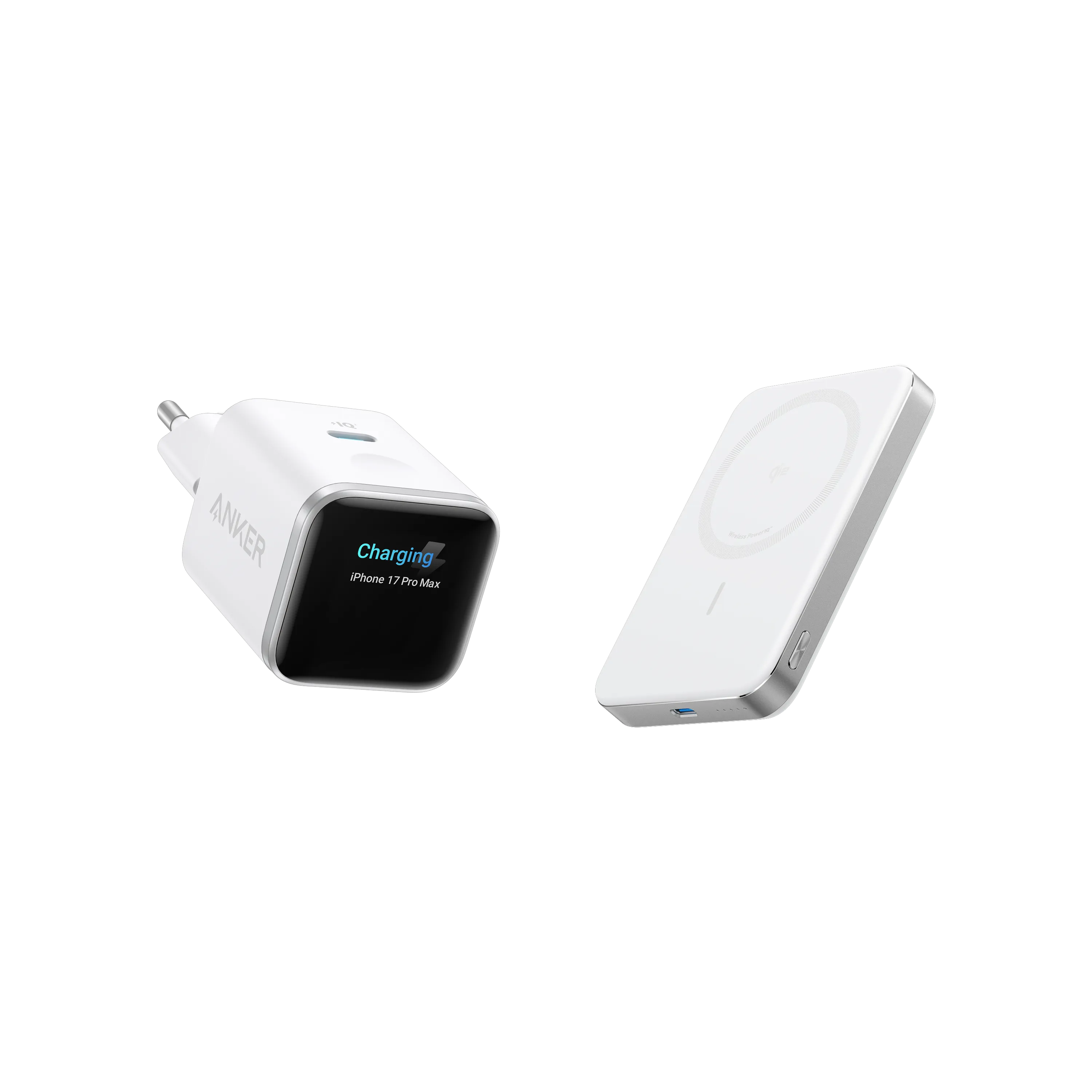 Anker Nano Charger (45W, Smart Display) + Anker MagGo Power Bank (10000mAh, Slim)