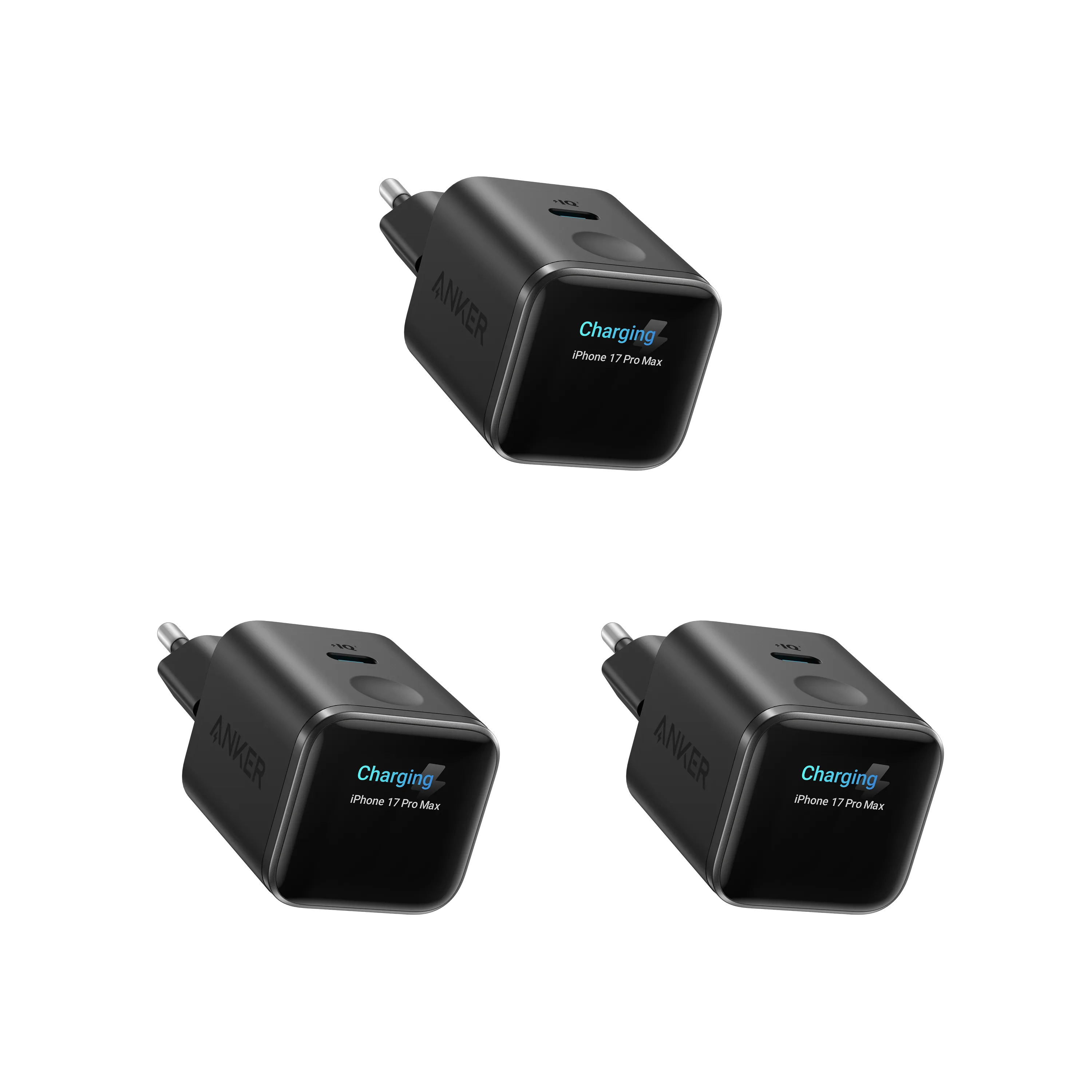 Anker Nano Charger (45W, Smart Display, 3-Pack)