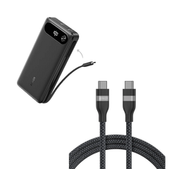 Anker PowerBank (20000mAh, 87W, with Built-in USB-C Cable) & Anker USB-C Cable (240W)