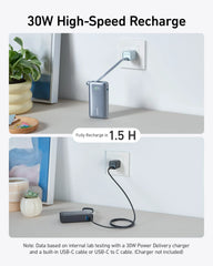 Anker Nano Power Bank (30W, Built-in USB-C Cable)