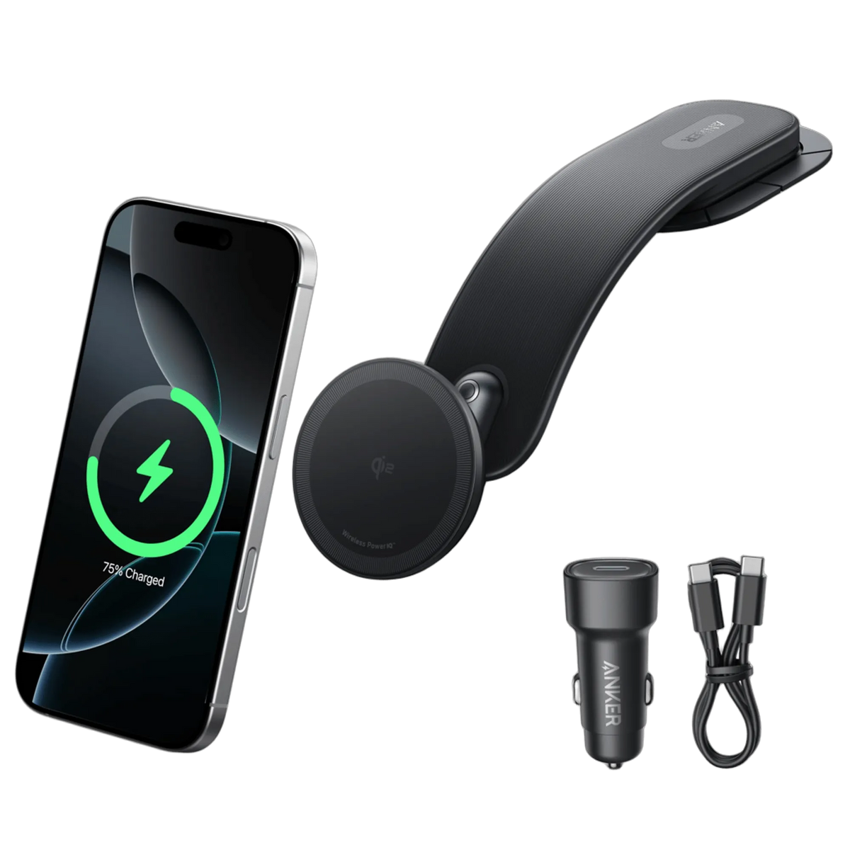 Anker Nano Wireless Car Charger with Magnetic Detachable Pad