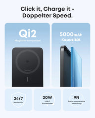 Anker Nano Power Bank (5K, Magnetic, Slim) + Anker Nano Charger (130W, 6 Ports)