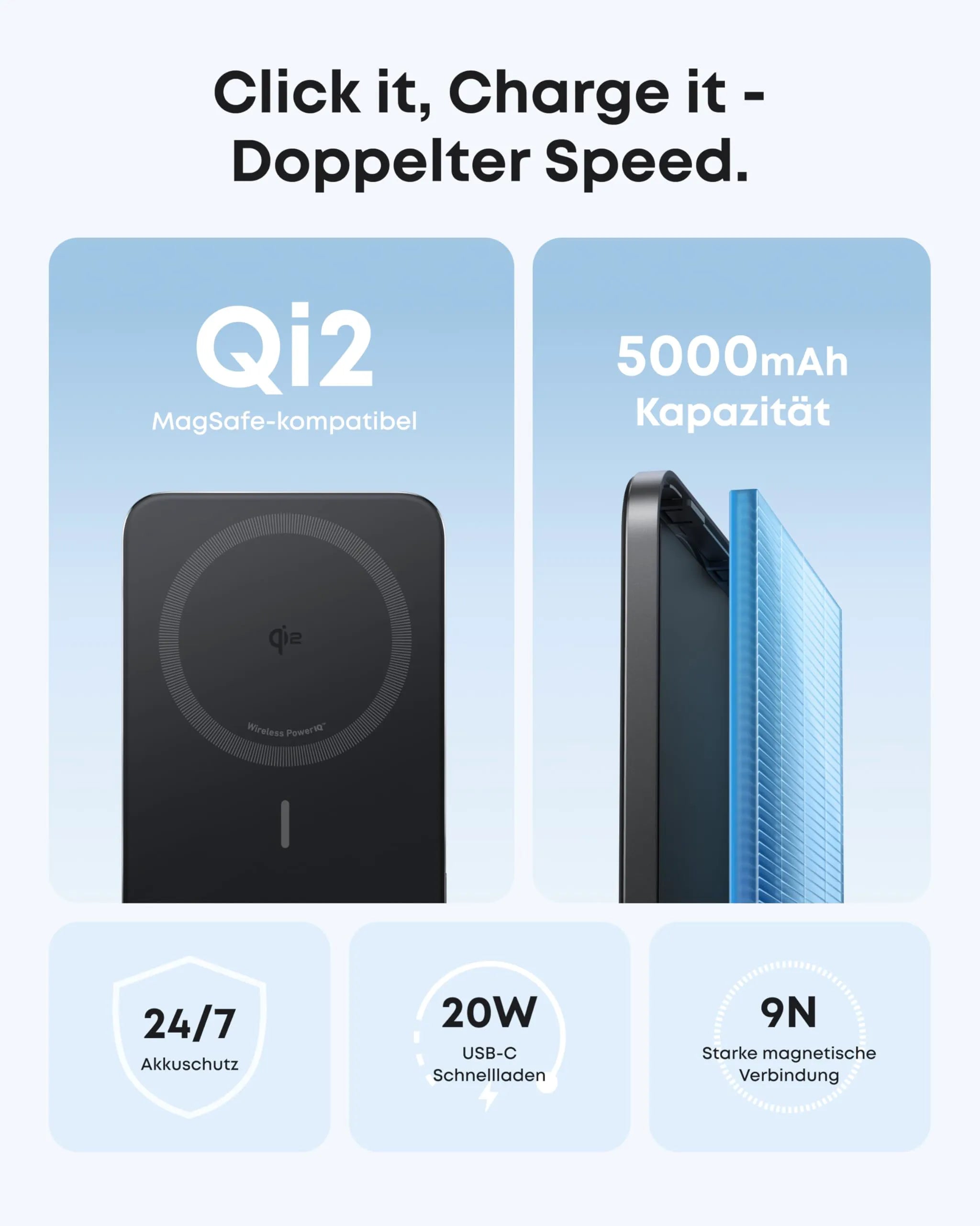 Anker MagGo Power Bank (10,000mAh, Slim) + Anker Nano Power Bank (5K, Magnetic, Slim)