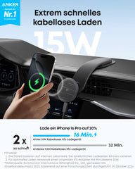 Anker Nano Wireless Car Charger (Magnetic, Detachable Charging Pad)
