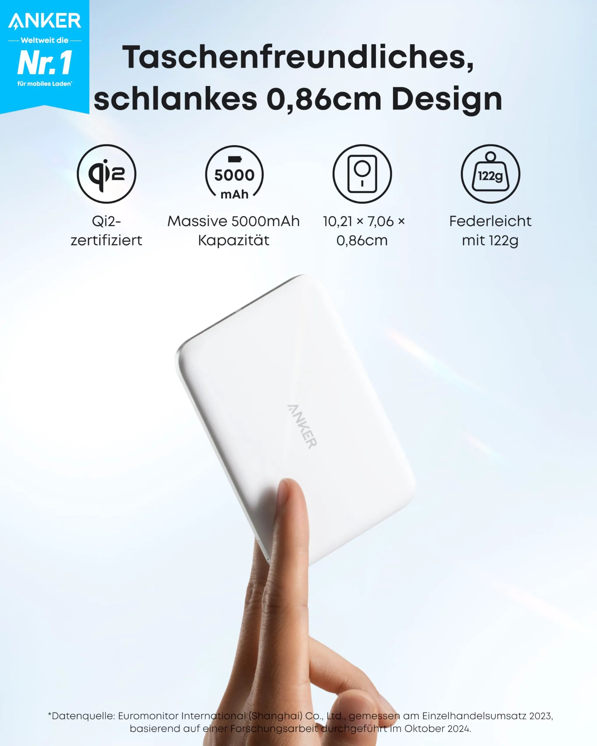 Anker Nano Power Bank (5K, Magnetic, Slim)