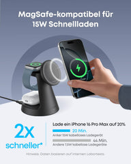 Anker Wireless Charging Station (3-in-1, Magnetic, Stand)