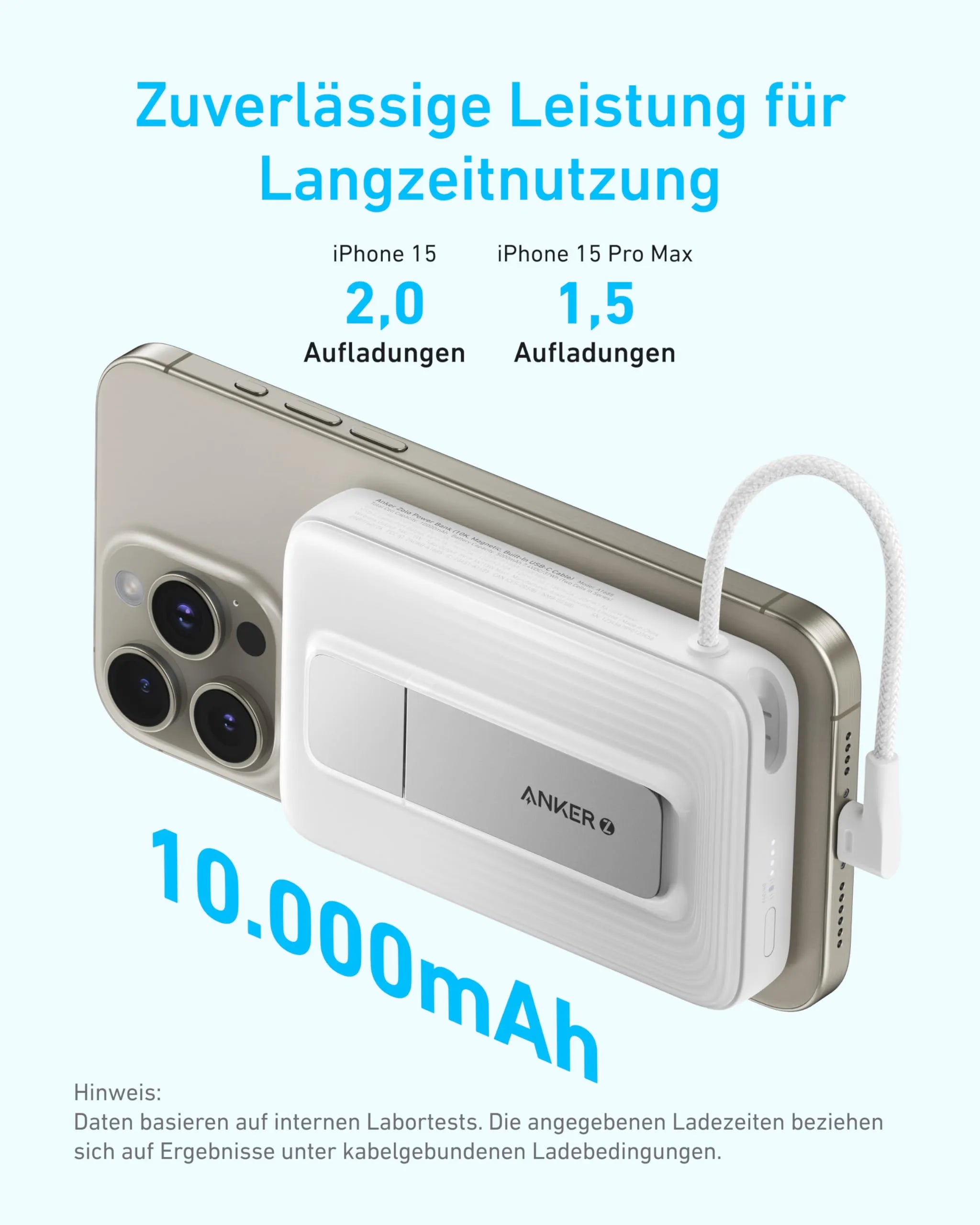 Anker Zolo Powerbank 10K with Magnetic and Built-in USB-C Cable