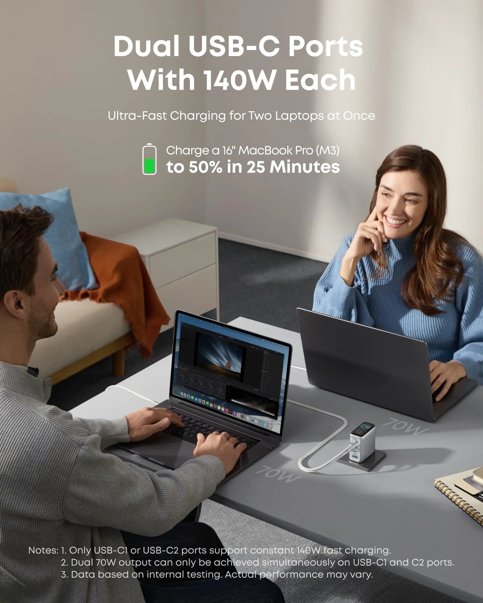 Anker 140W USB-C 4-Port Laptop Power Bank and Charger
