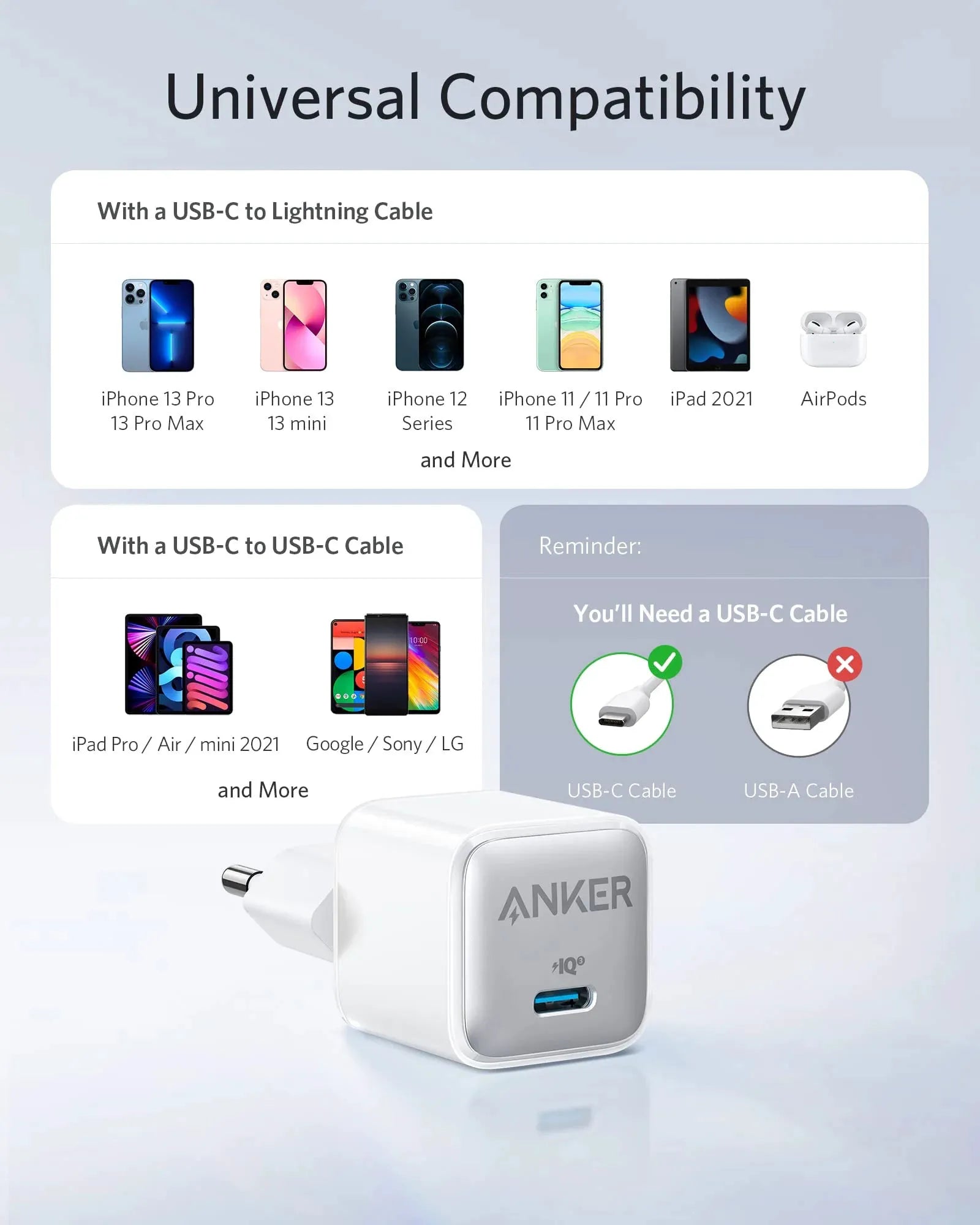 Anker MagGo Power Bank (10,000mAh, 15W, MagSafe) & Anker 511 Charger (Nano Pro)