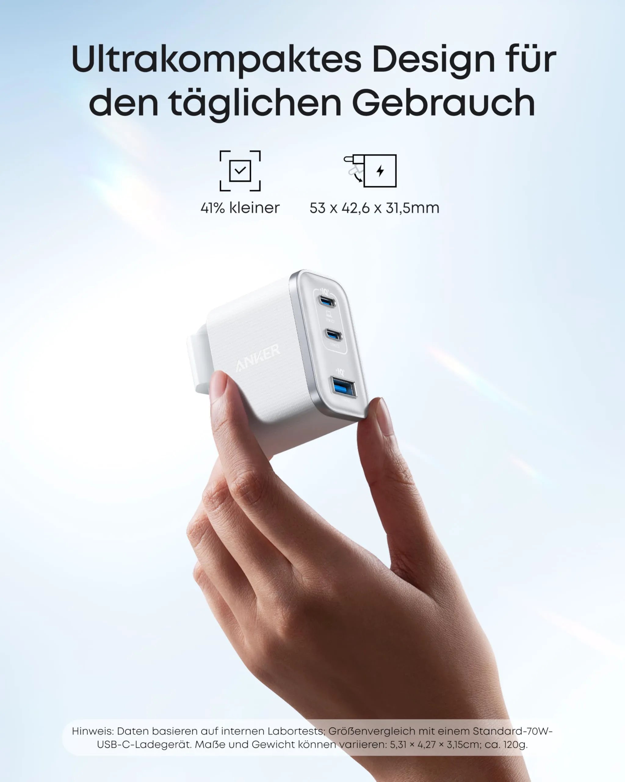 Anker Nano Charger (70W, 3 Ports)