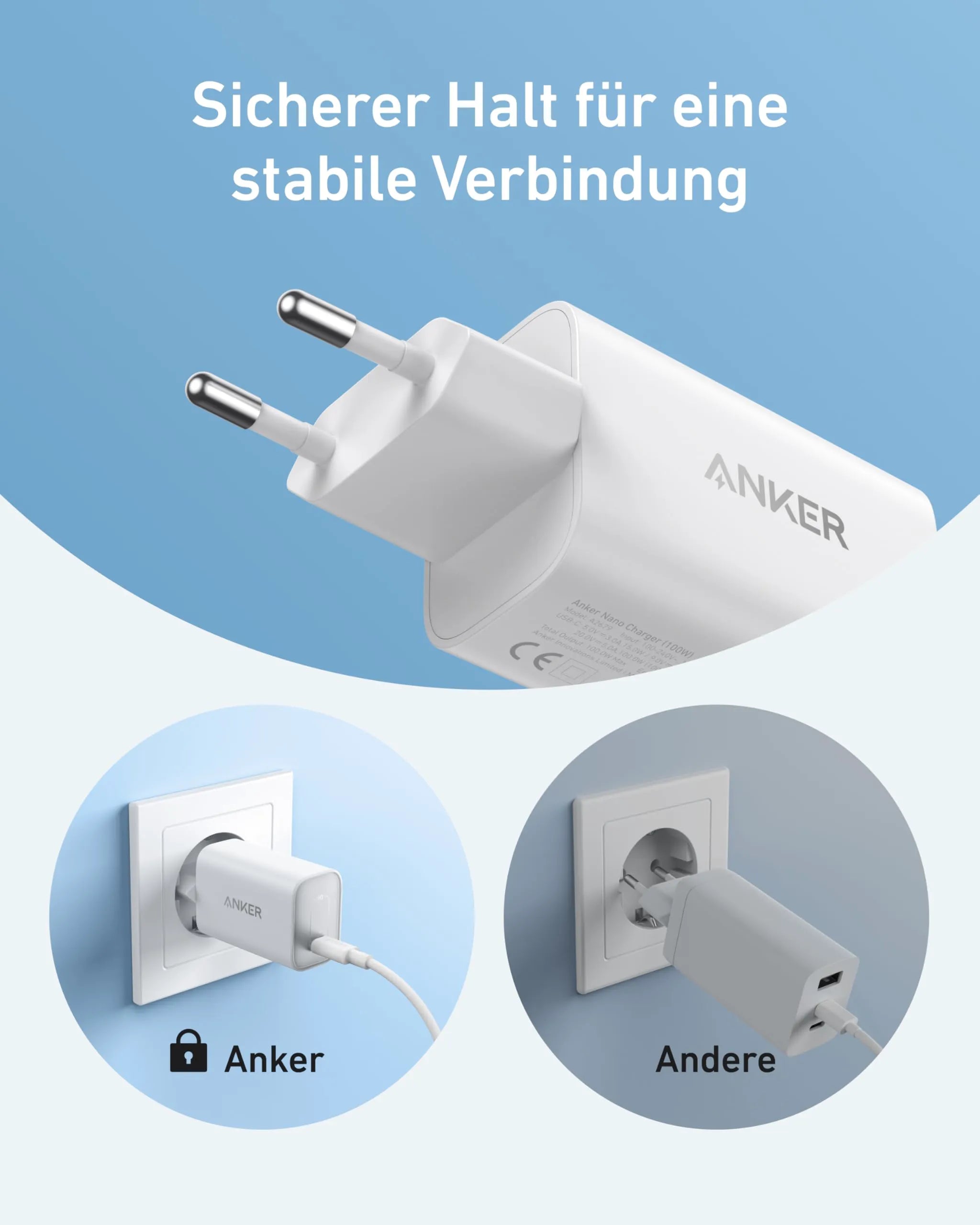 Anker Nano Charger (100W) with USB-C Cable