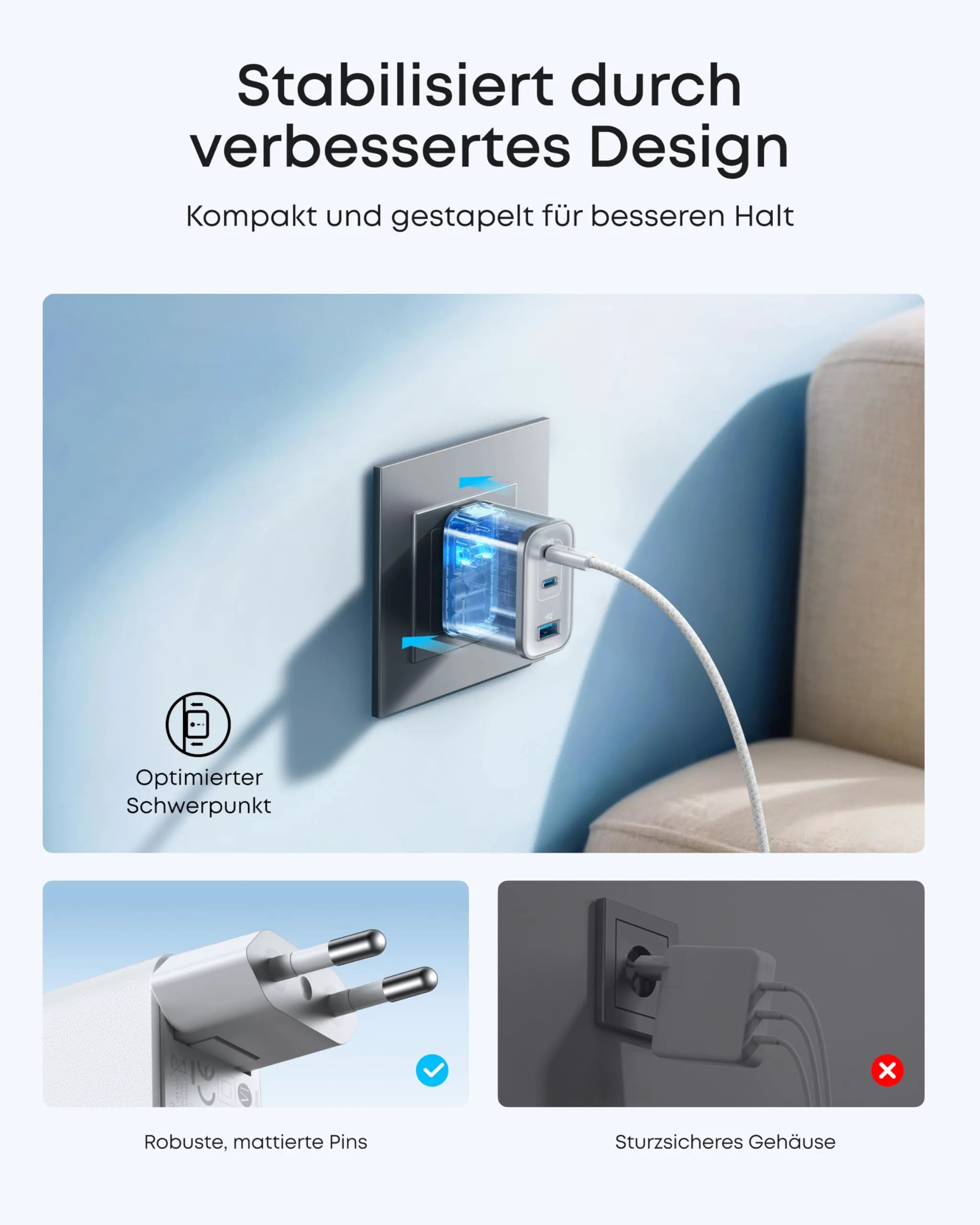 Anker Nano Charger (70W, 3 Ports)