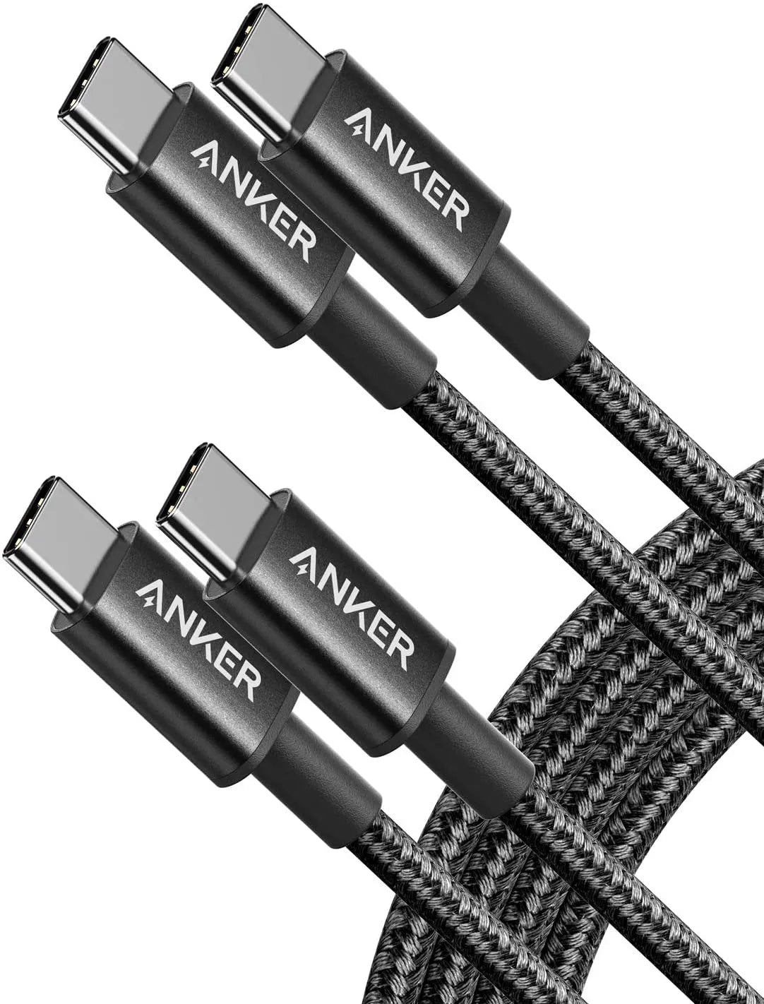 2-Pack Nylon USB-C to USB-C Cable (3.3ft, 60W)