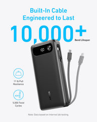 Anker PowerBank (20000mAh, 87W, with Built-in USB-C Cable) & Anker USB-C Cable (240W)