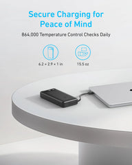 Anker PowerBank (20000mAh, 87W, with Built-in USB-C Cable) & Anker USB-C Cable (240W)