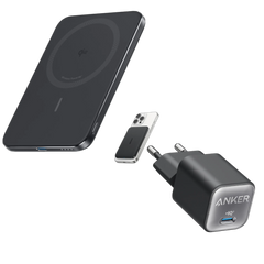 Anker Nano Power Bank (5K, MagGo, Slim) and Anker 511 Charger (Nano 3, 30W)