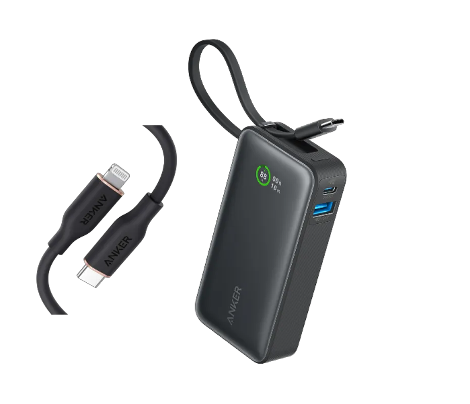 Anker Nano Powerbank mit Anker 641 USB-C auf Lightning Kabel (0,9m)