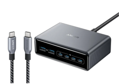 Anker Prime Charger (200W, 6 Ports, GaN) + Anker Prime USB-C to USB-C Cable (240W, Upcycled Braided Design)