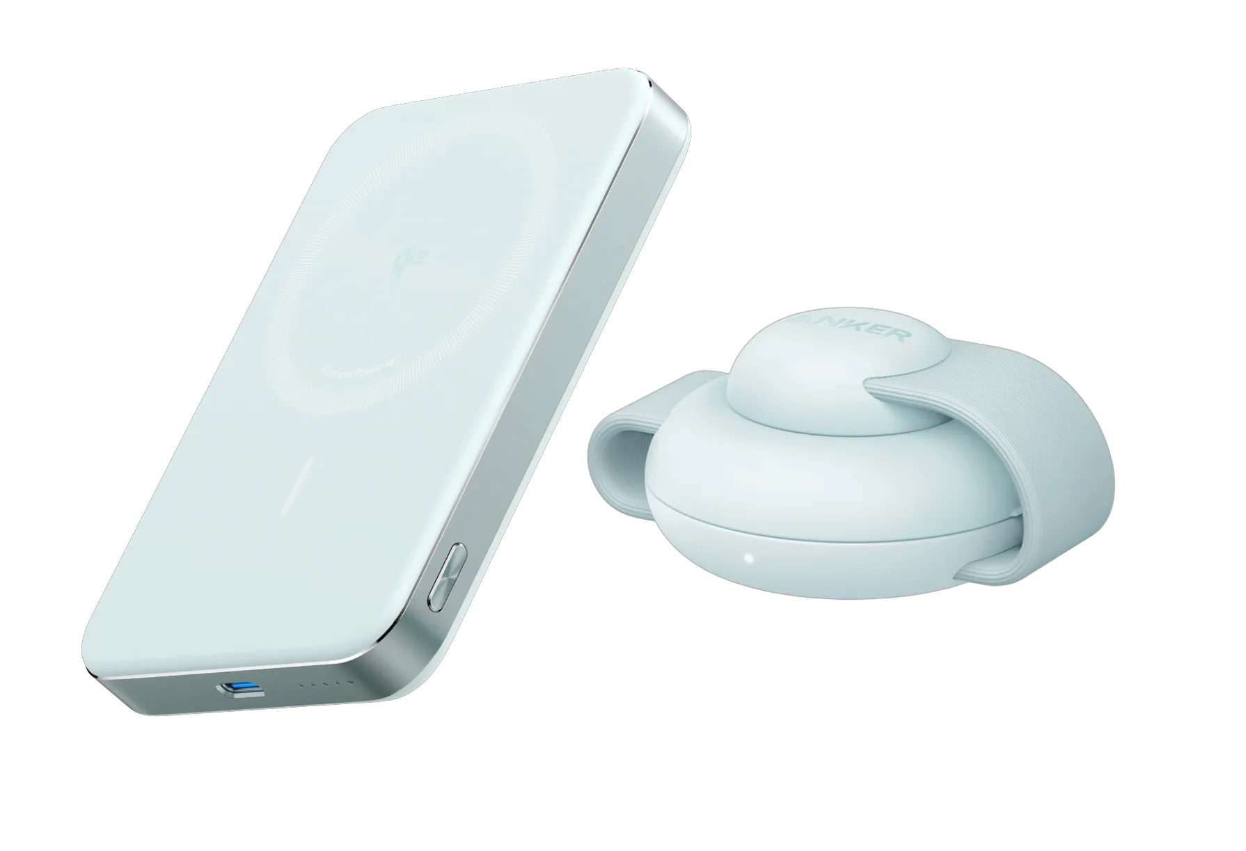 Anker MagGo Power Bank (10K, Slim Design) & Anker MagGo Wireless Charging Station (3-in-1, Foldable Pad)