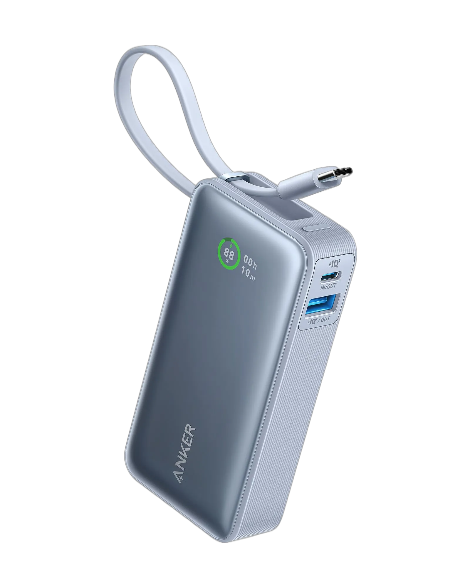 Anker Nano Power Bank (30W, Built-in USB-C Cable)