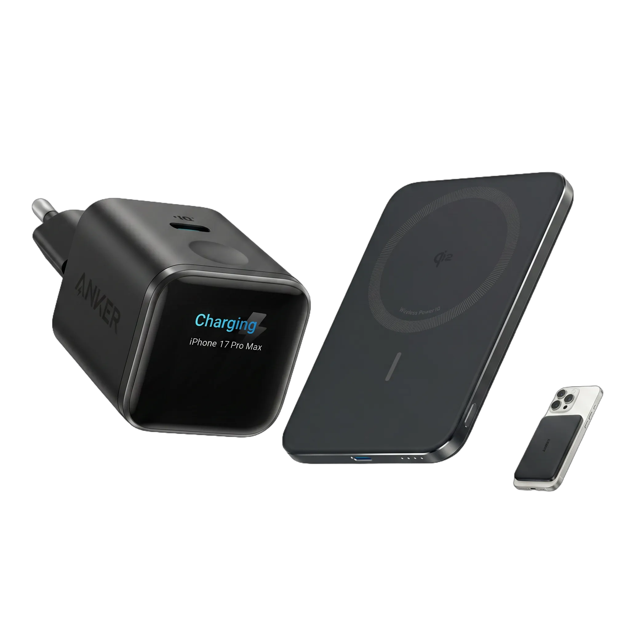 Anker Nano Charger (45W, Smart Display) + Anker Nano Power Bank (5K, Magnetic, Slim)