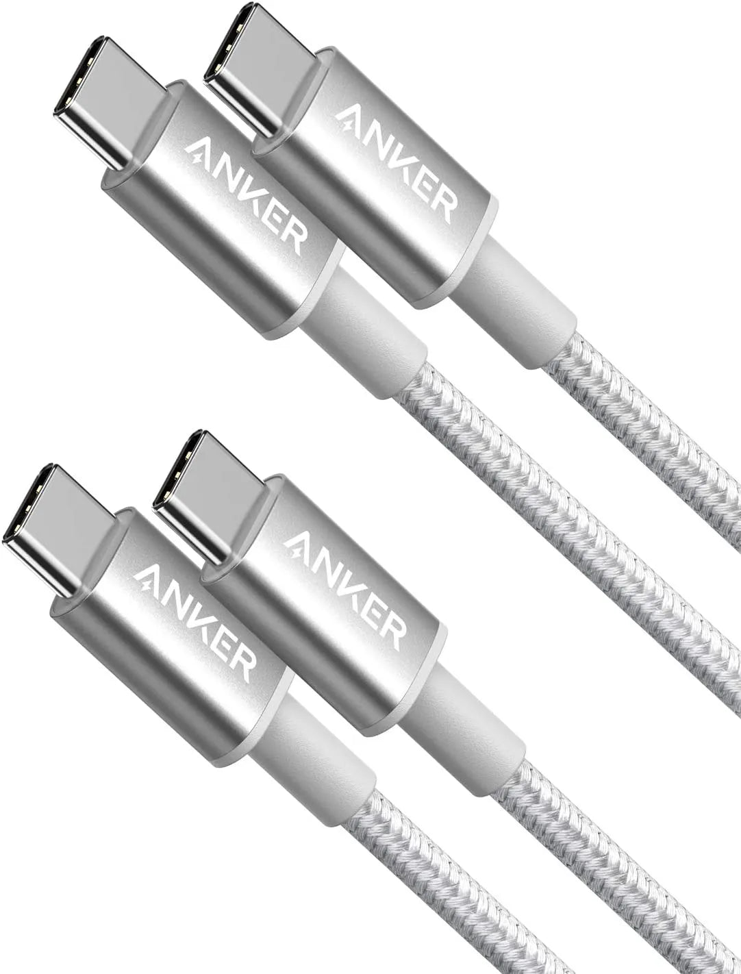 2-Pack Nylon USB-C to USB-C Cable (3.3ft, 60W)